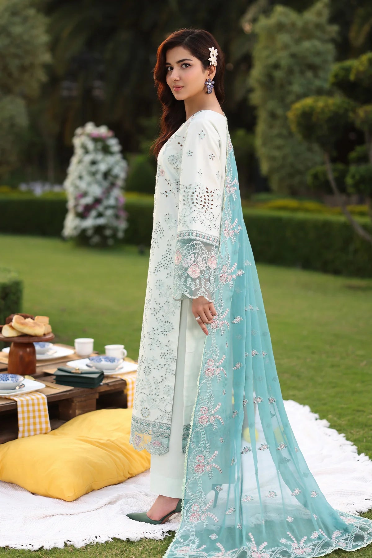 Imrozia 3Pc Embroidered Lawn Suit SL 88 HIBA gulbuy.com