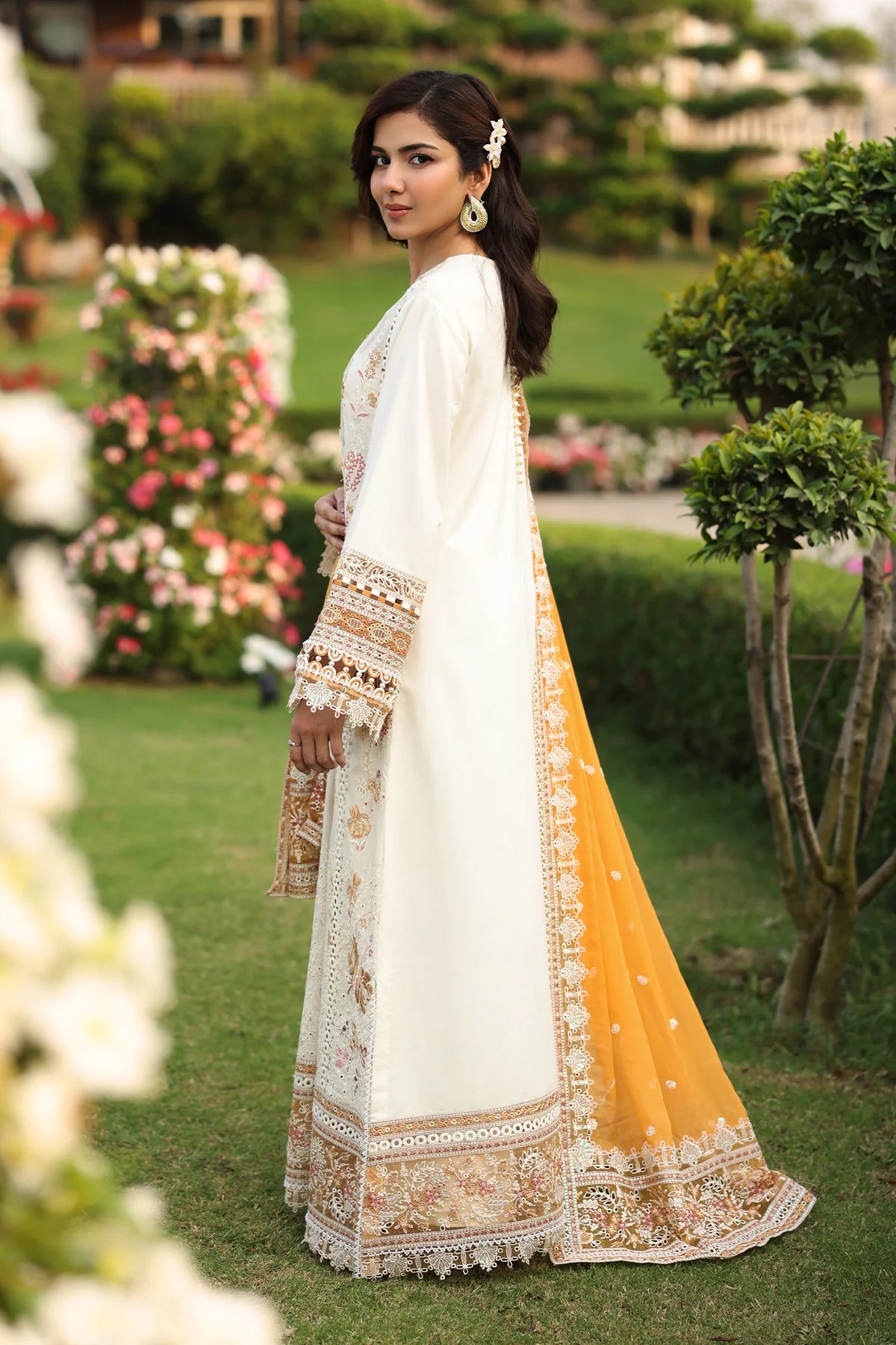 Imrozia 3Pc Embroidered Lawn Suit SL 91 LULU gulbuy.com