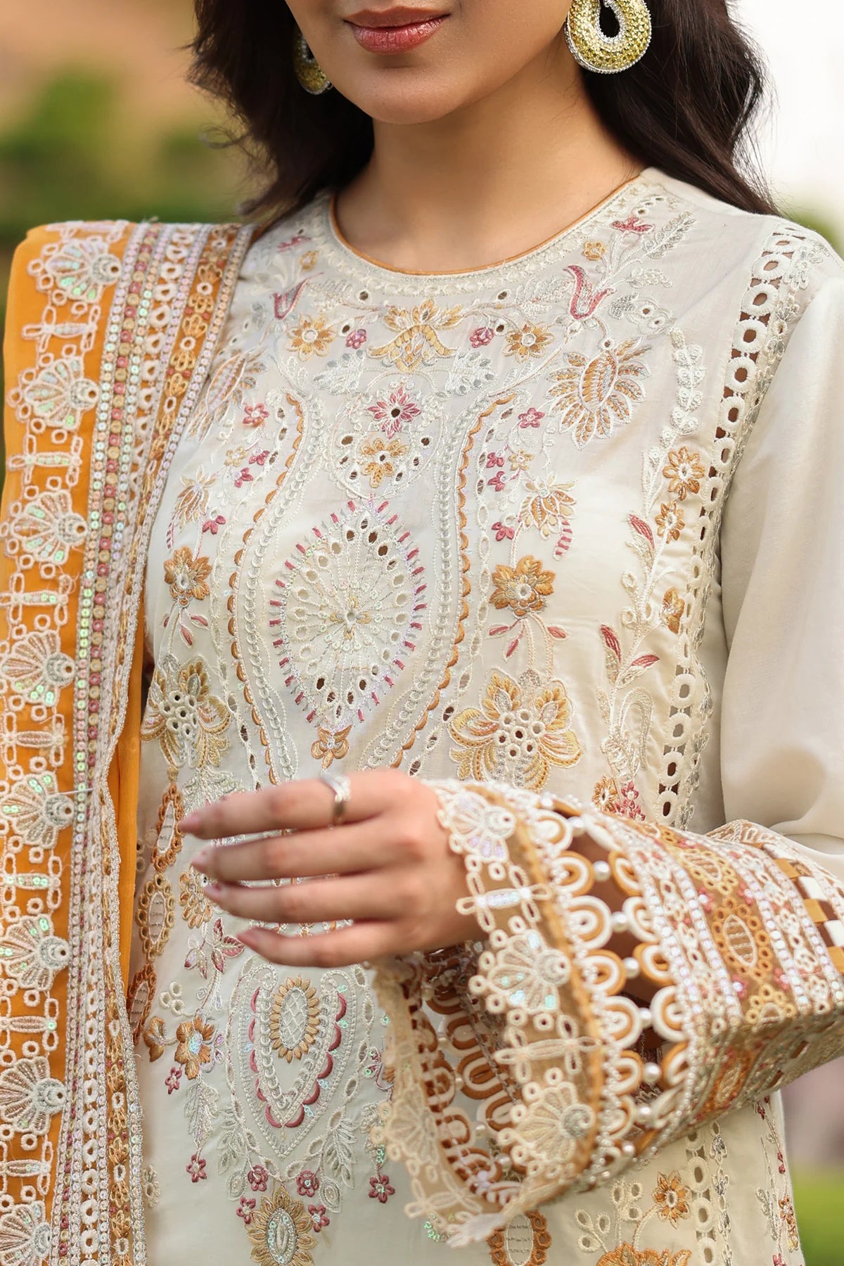 Imrozia 3Pc Embroidered Lawn Suit SL 91 LULU gulbuy.com