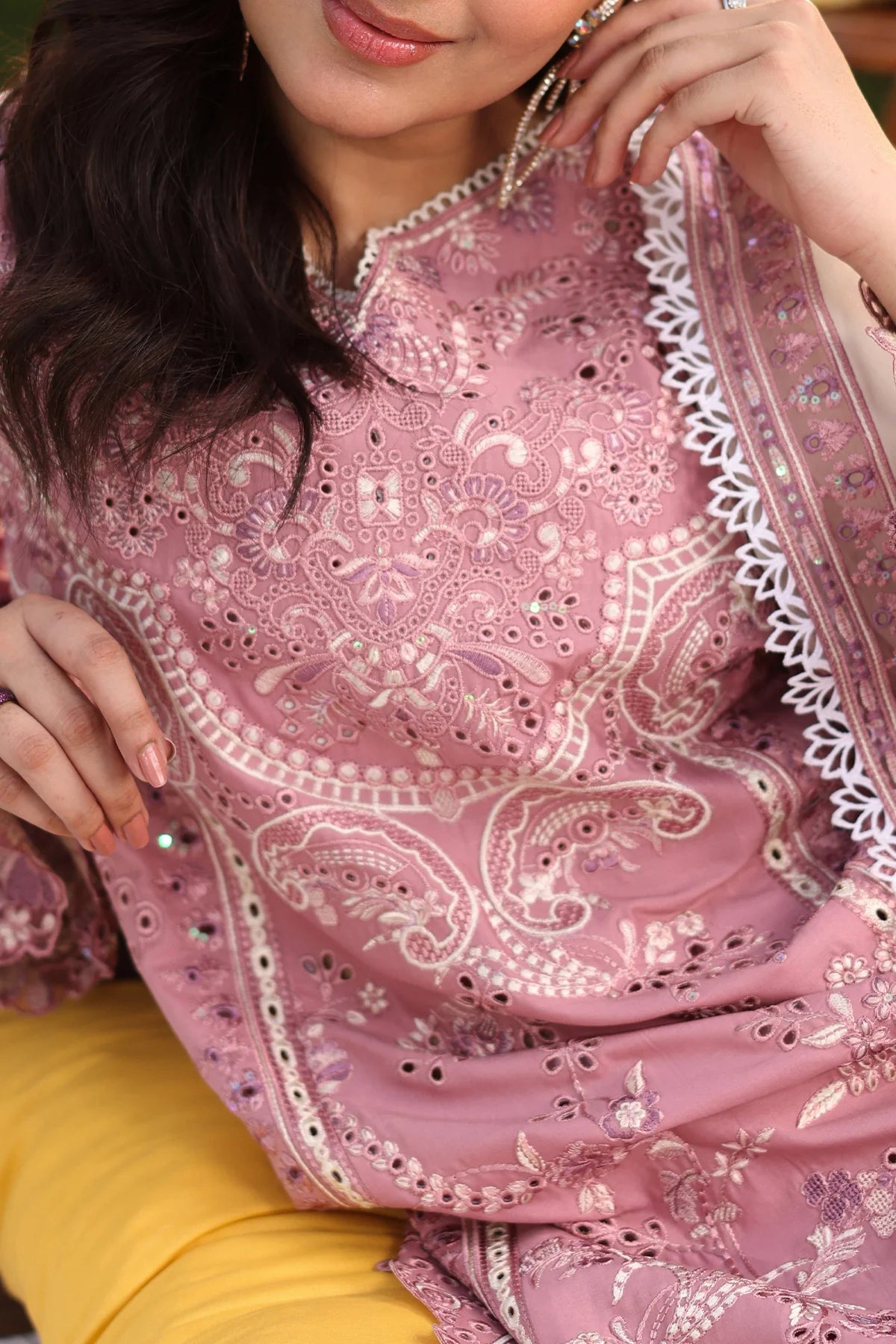 Imrozia 3Pc Embroidered Lawn Suit SL 93 ISRA gulbuy.com