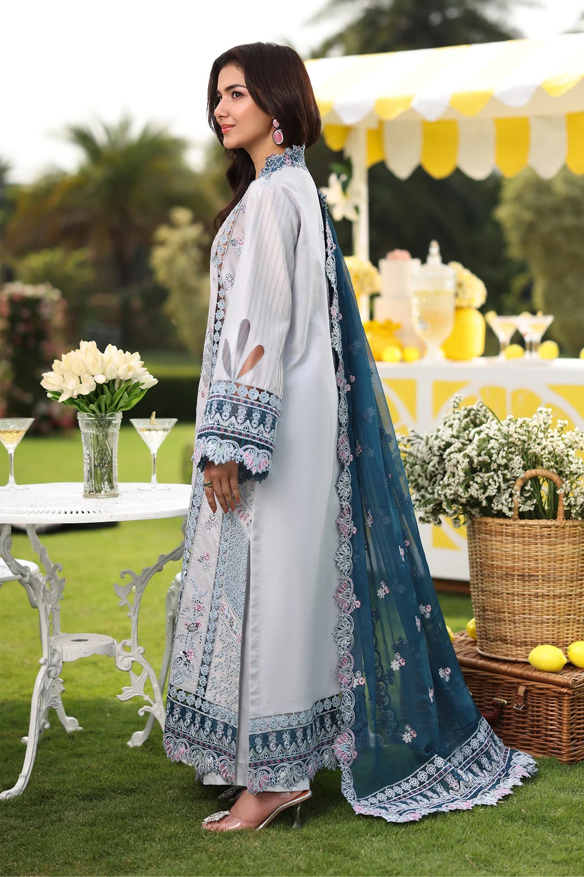 Imrozia 3Pc Embroidered Lawn Suit SL 96 MUNIRA gulbuy.com