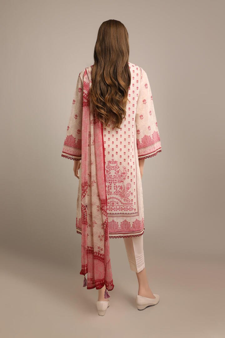 SAYA 3 PIECE PRINTED EMBROIDERED SUIT (SP-3855) gulbuy.com
