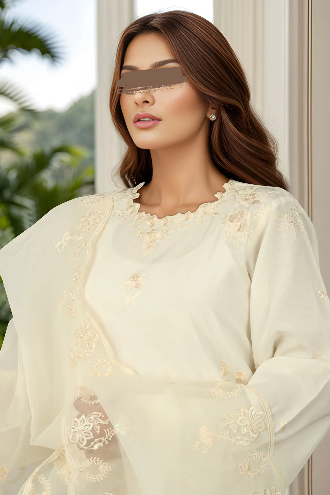 Saya 3Pc Embroidered Cotton Suit WP3S-114 gulbuy.com