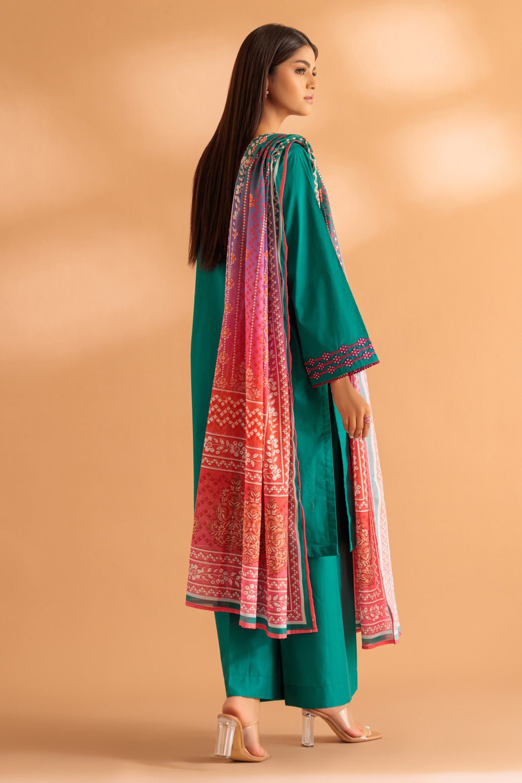 BONANZA SATRANGI 3PC EMBROIDERED CAMBRIC SUIT (SS2243P39) gulbuy.com