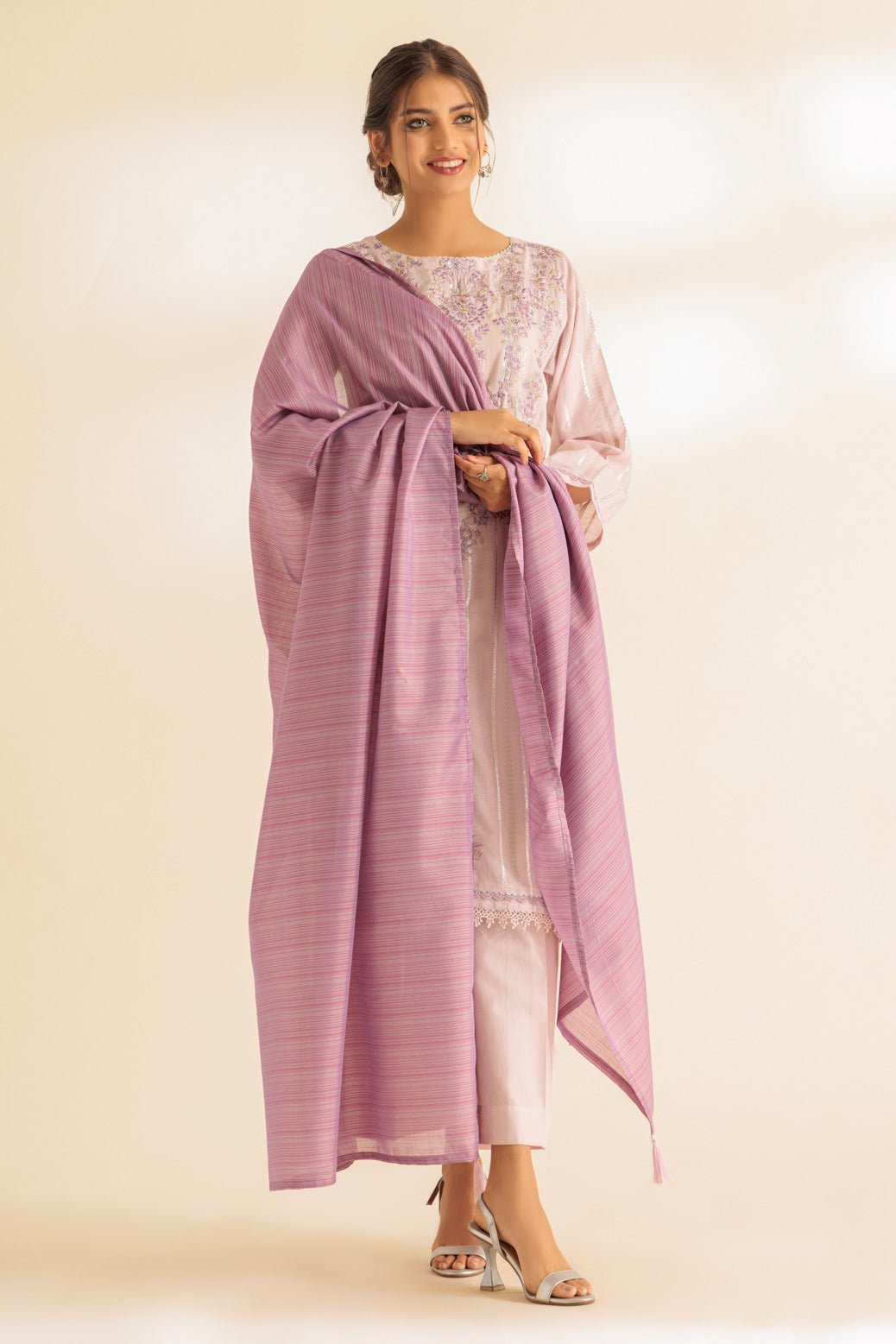 BONANZA SATRANGI 3PC EMBROIDERED JACQUARD SUIT (SS5243P33)