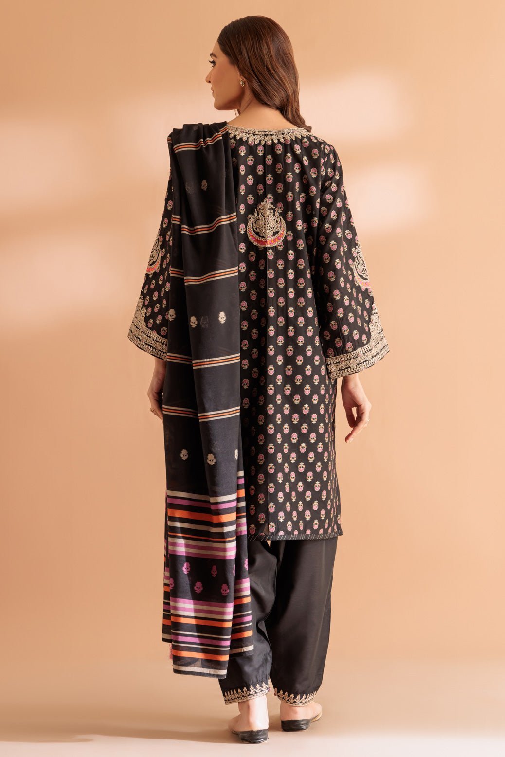 BONANZA SATRANGI 3PC EMBROIDERED JACQUARD SUIT (SS6243P07) gulbuy.com