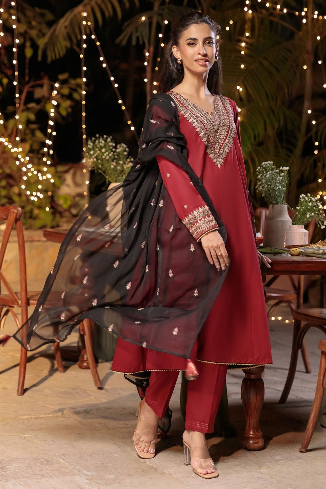 BONANZA SATRANGI 3PC EMBROIDERED CAMBRIC SUIT (SS6243P18)