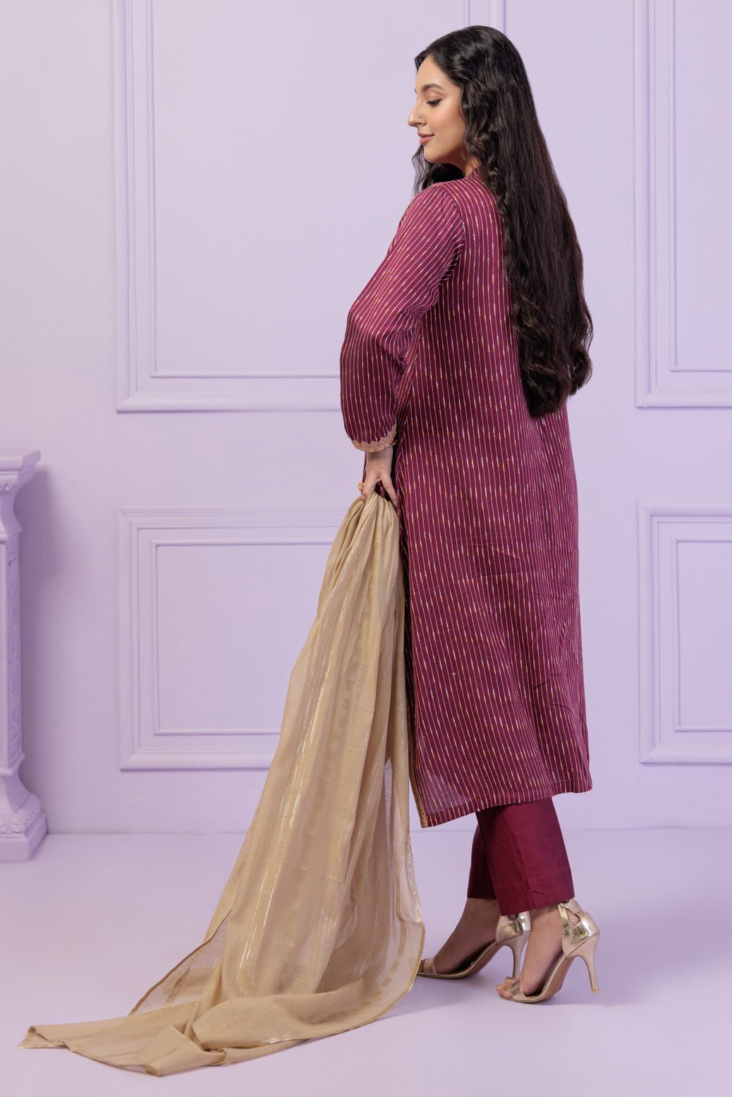 BONANZA SATRANGI 3PC EMBROIDERED COTTON SUIT (SS6243P19)