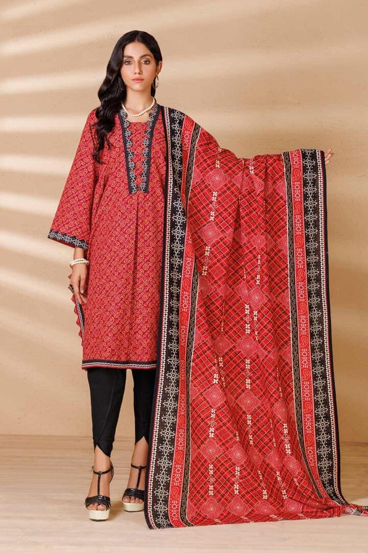 BONANZA SATRANGI 3PC PRINTED KHADDAR SUIT (SWT223P09A)