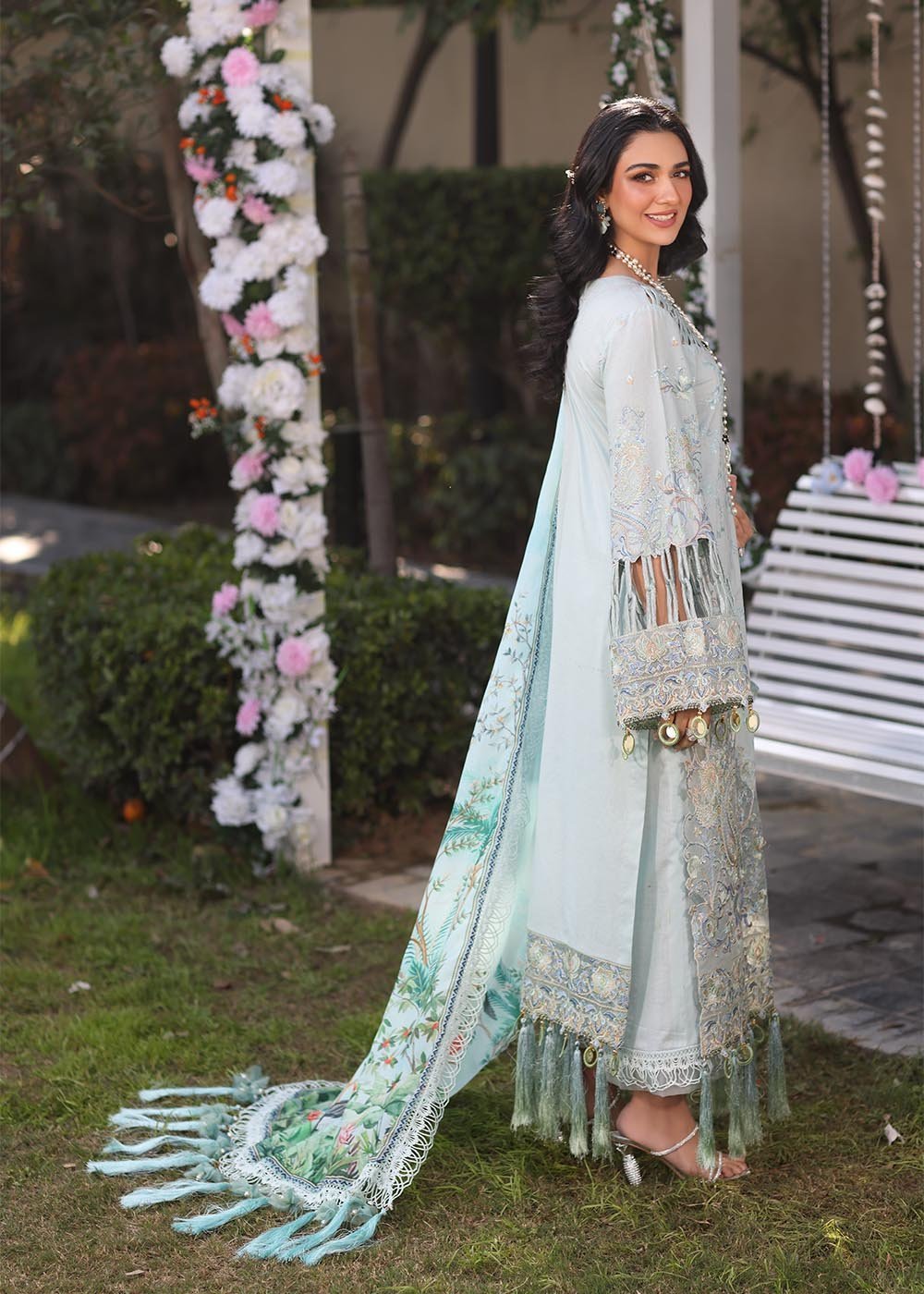 Musferah Saad Embroidered Lawn Suit Selene gulbuy.com