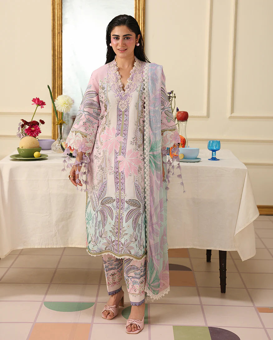 Mushq 3Pc Embroidered Lawn Suit Serena Bloom