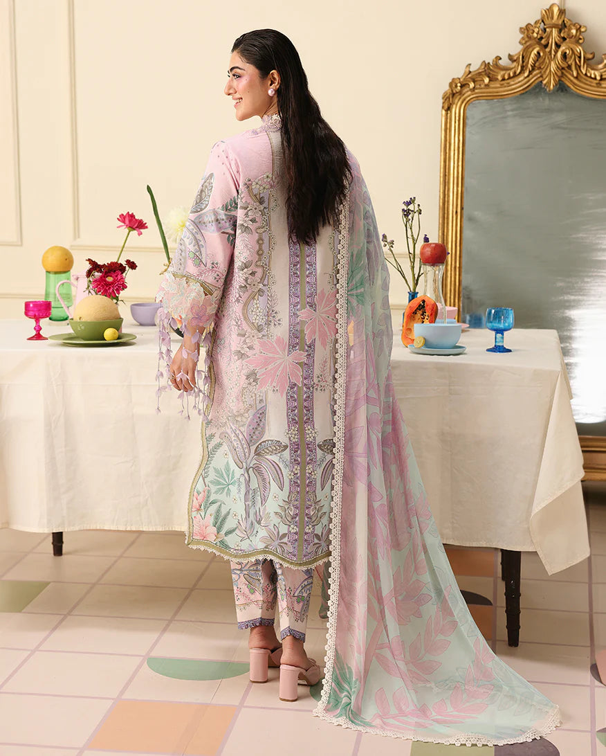 Mushq 3Pc Embroidered Lawn Suit Serena Bloom