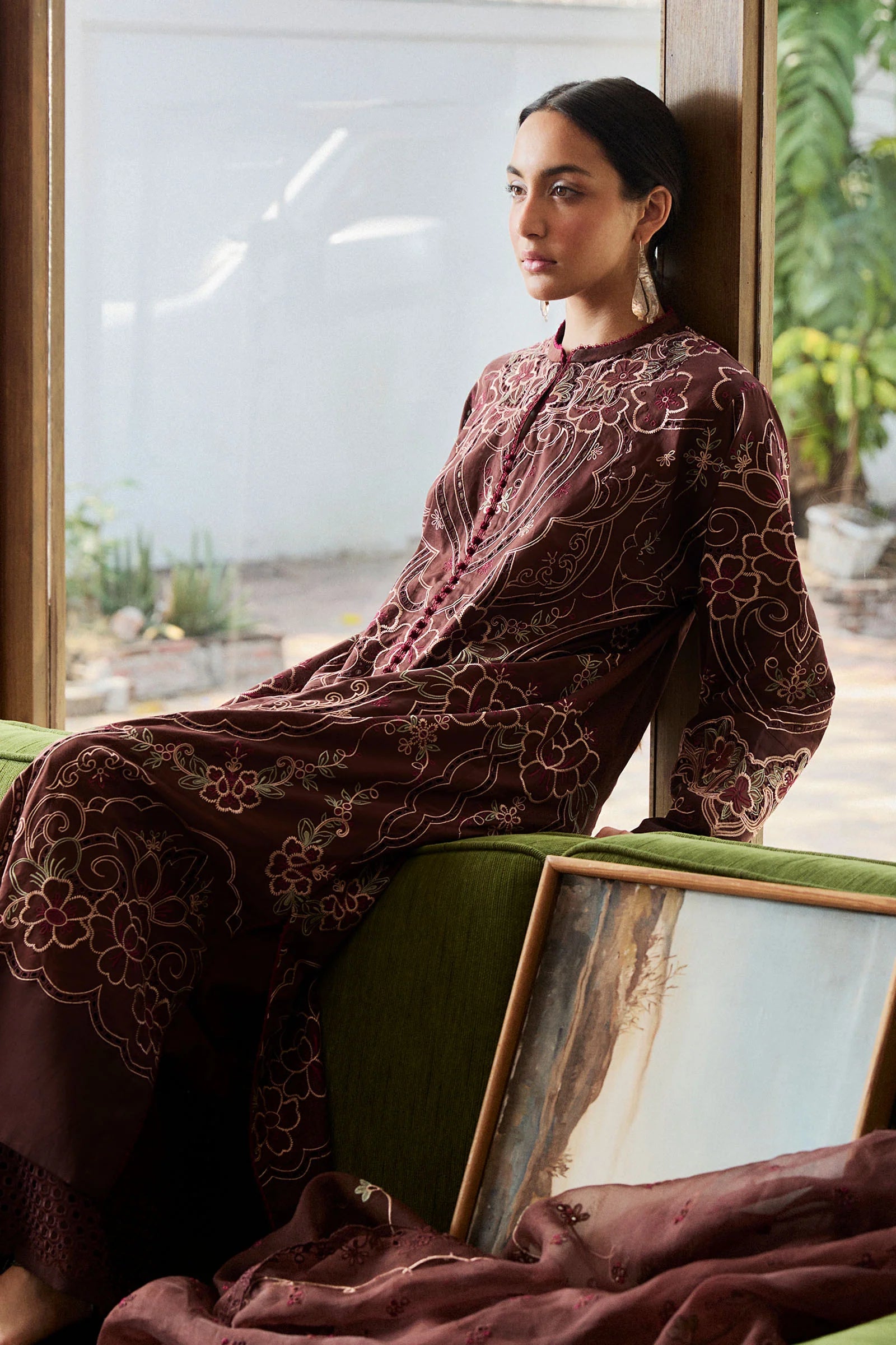 Zara Shahjahan 3Pc Embroidered Lawn Suit Shizumi-4B gulbuy.com