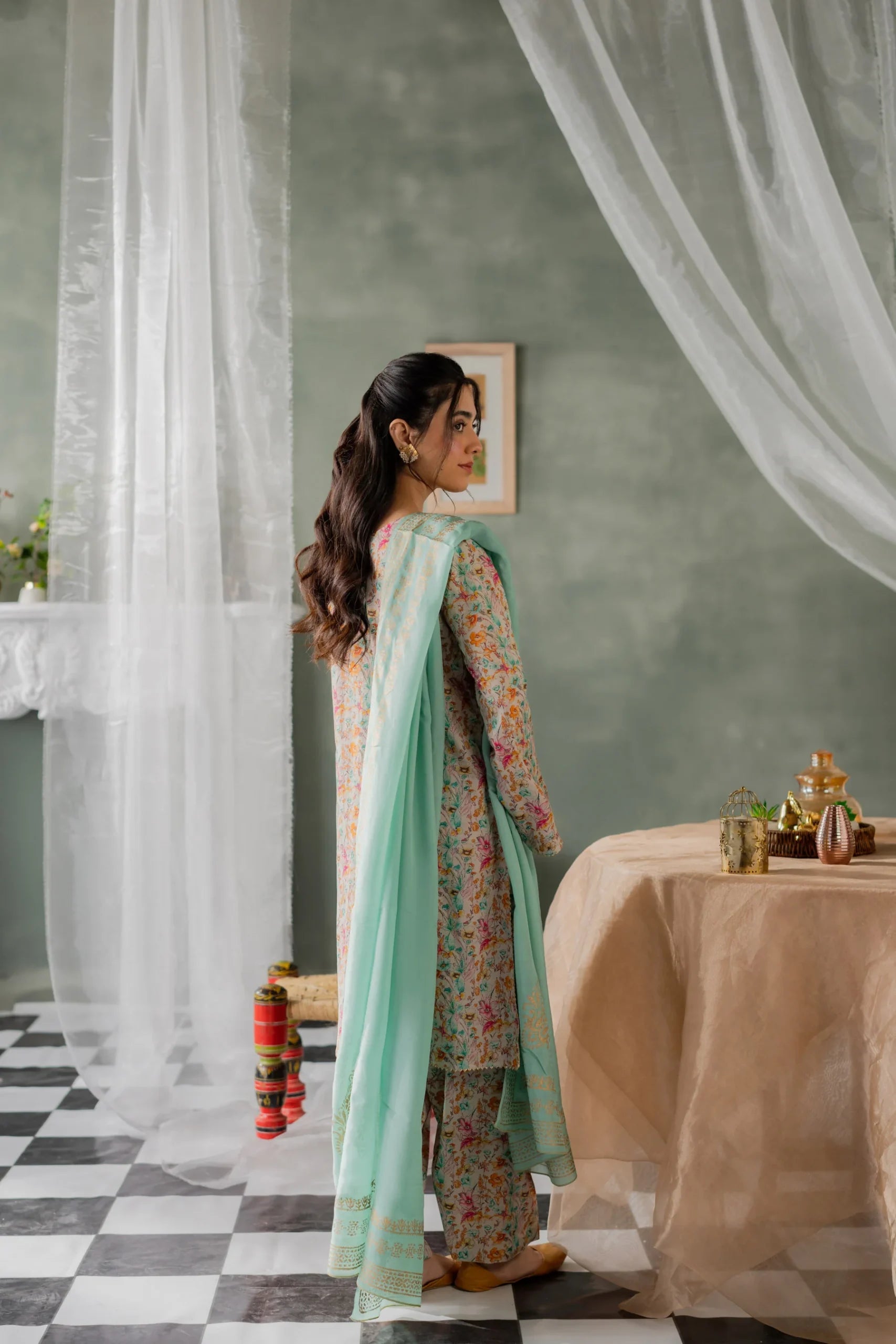 Kastoor 3Pc Printed Lawn Suit EF-293 gulbuy.com