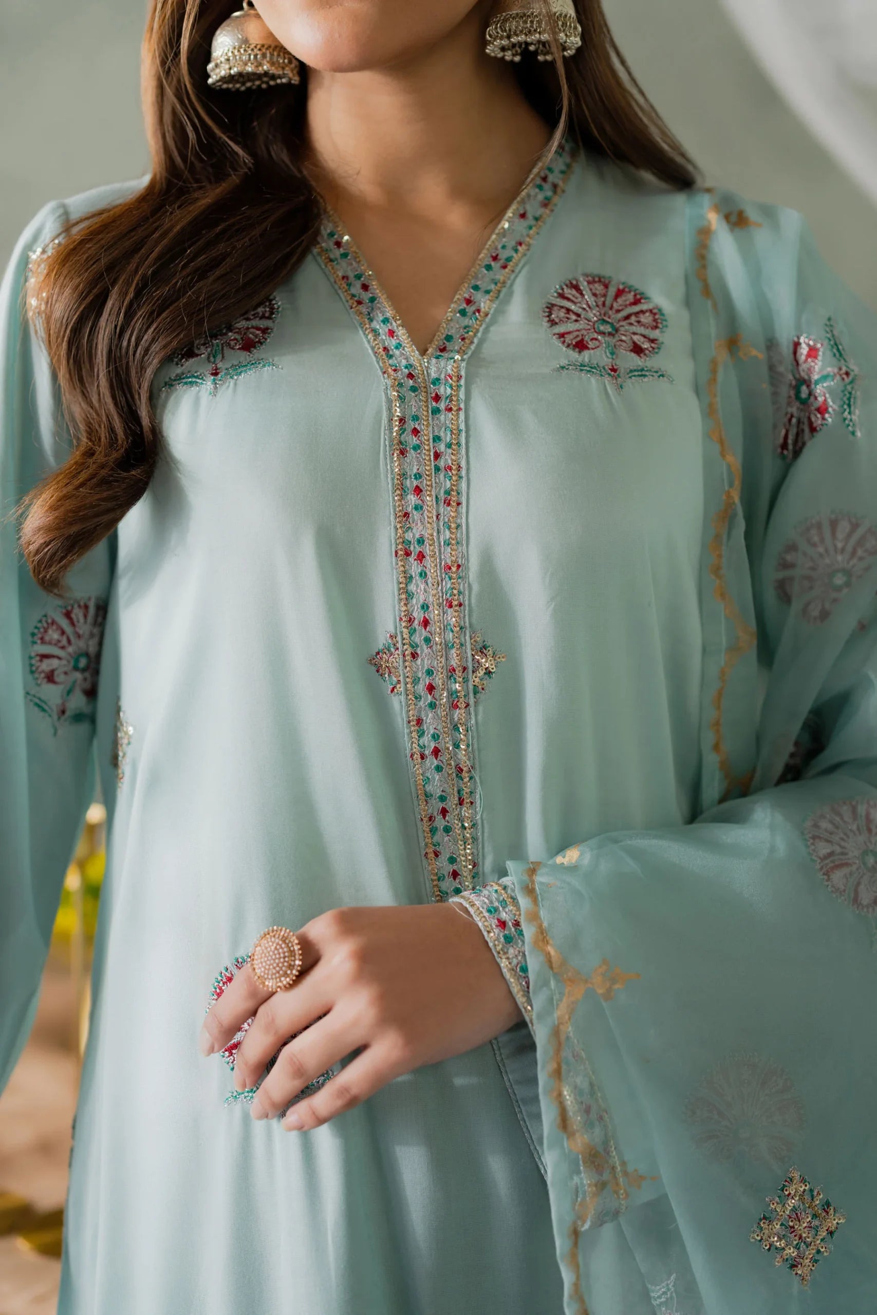 Kastoor 3Pc Embroidered Lawn Suit EF-284 gulbuy.com