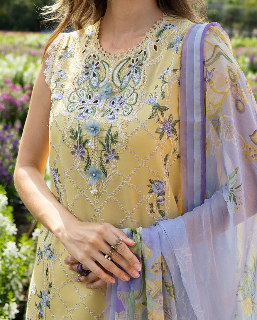Mushq 3Pc Embroidered Lawn Suit Sunlit Meadow