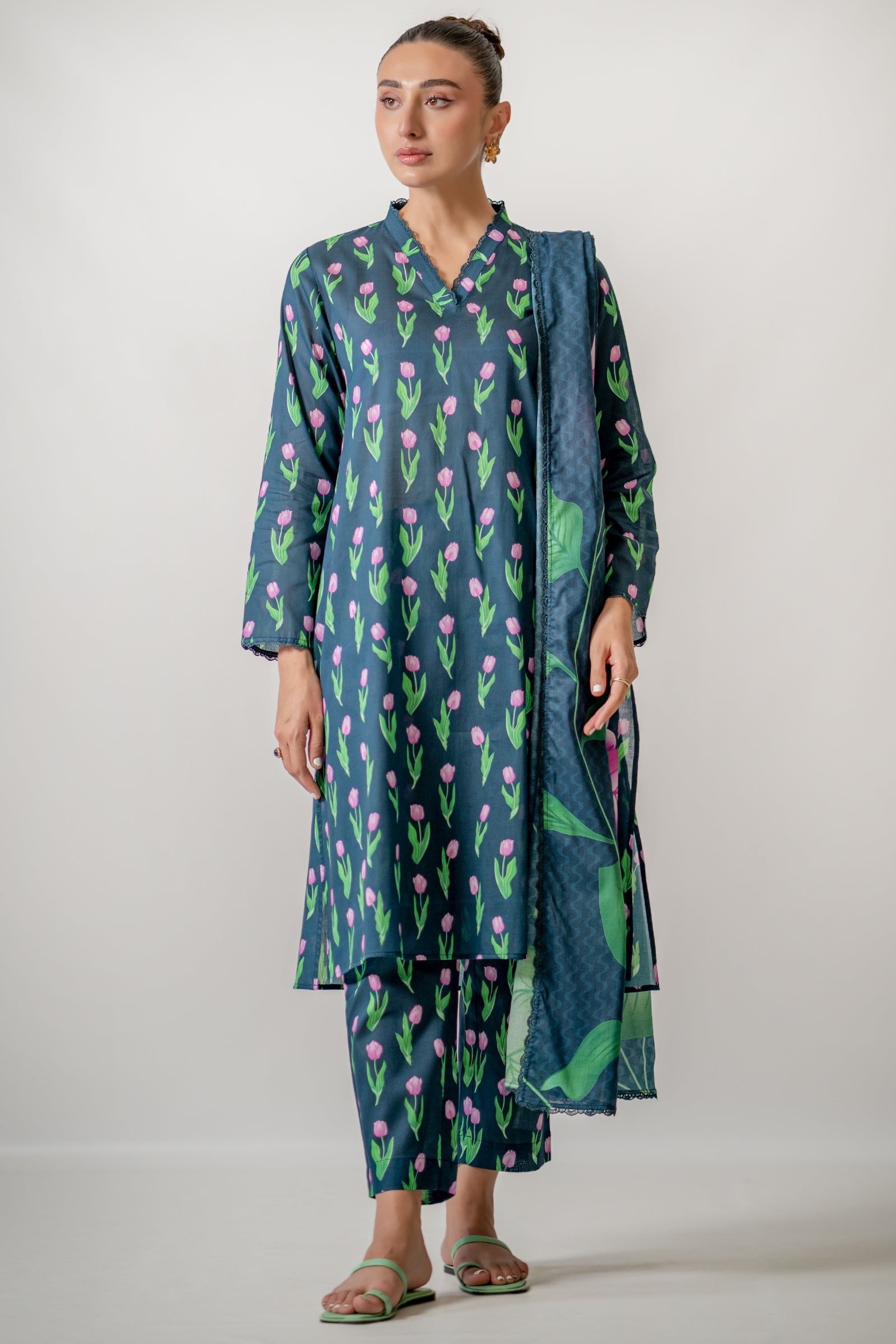 Ego 3 Piece Printed Lawn Suit (U00426-999-NV0)