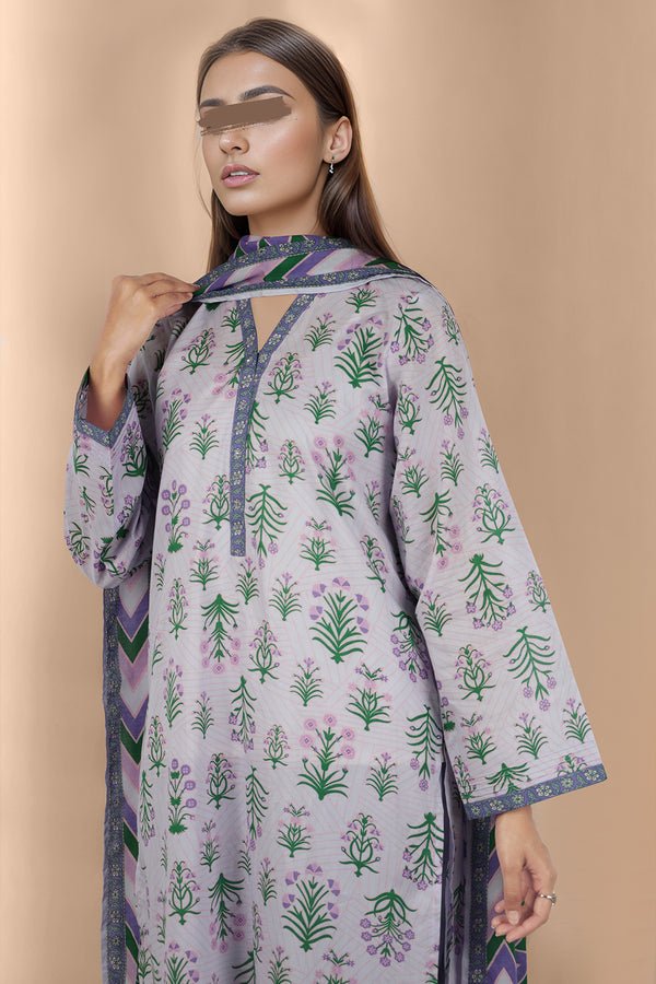 SAYA 3 PIECE PRINTED LAWN SUIT (U01-23038-13B) gulbuy.com