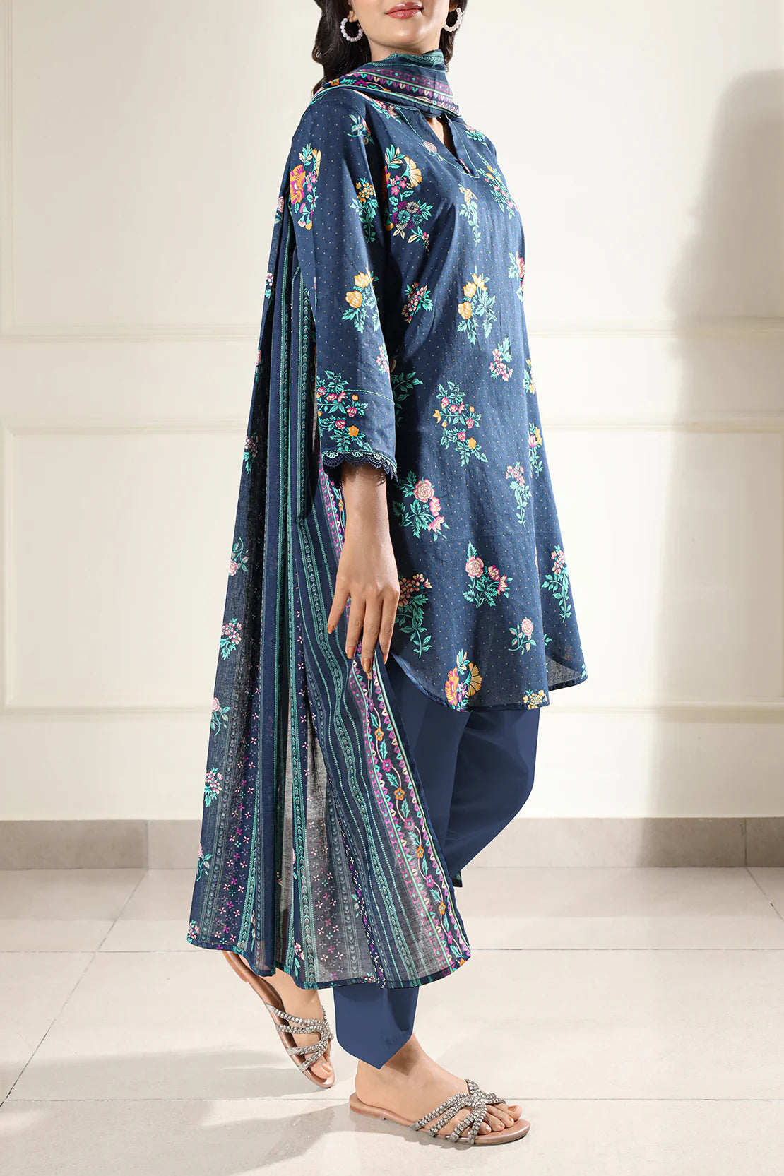 Saya 3Pc Printed Lawn Suit WUNS-5711 gulbuy.com