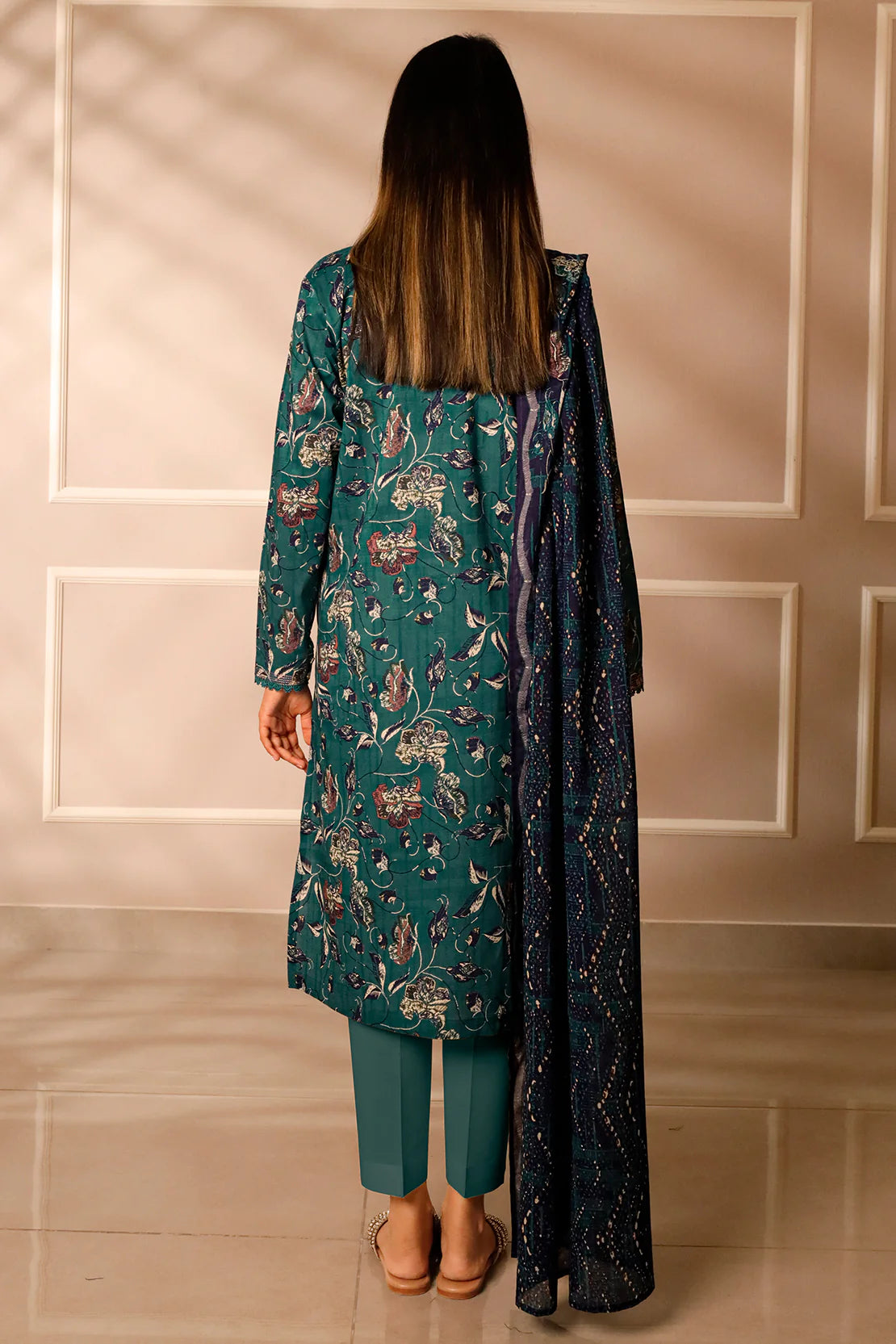Saya 3Pc Printed Lawn Suit WUNS-5599 gulbuy.com
