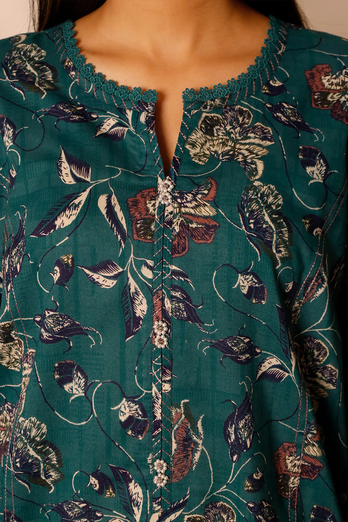 Saya 3Pc Printed Lawn Suit WUNS-5599 gulbuy.com