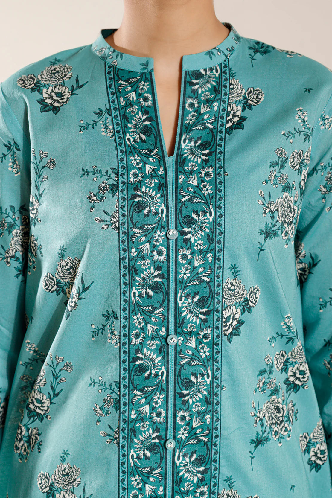 Saya 3Pc Printed Lawn Suit WUNS-5980 gulbuy.com
