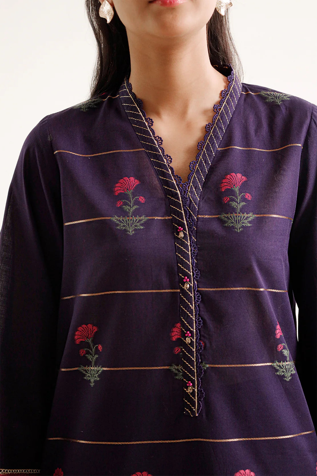 Saya 3Pc Printed Jacquard Suit WUNS-5656 gulbuy.com