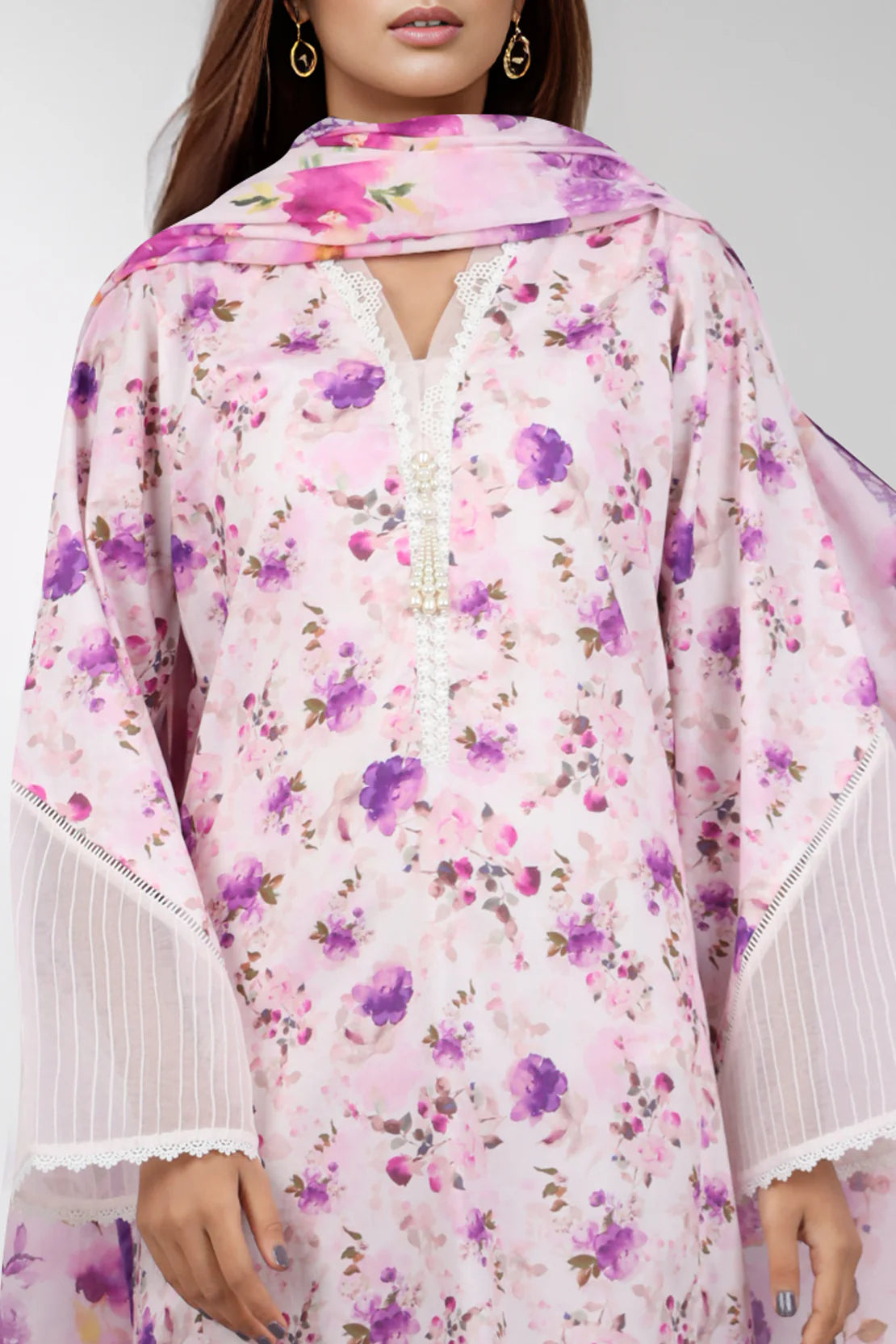 Saya 3Pc Printed Lawn Suit WUNS-4558 gulbuy.com