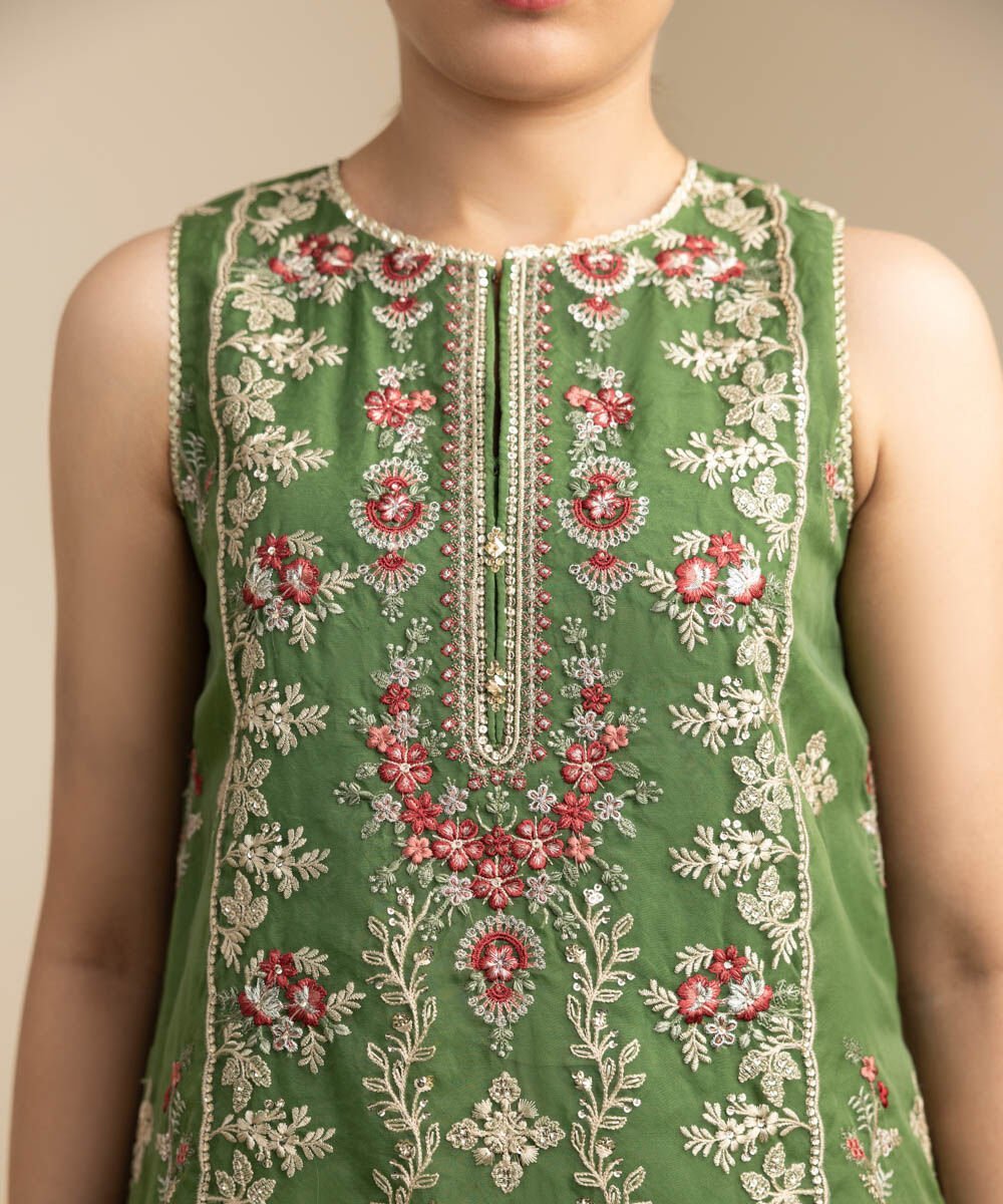 Sapphire 3Pc Embroidered Organza Suit U3FELX25V224 gulbuy.com
