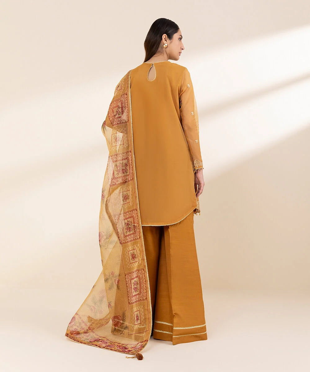Sapphire 3Pc Embroidered Organza Suit U3FELX25V225 gulbuy.com