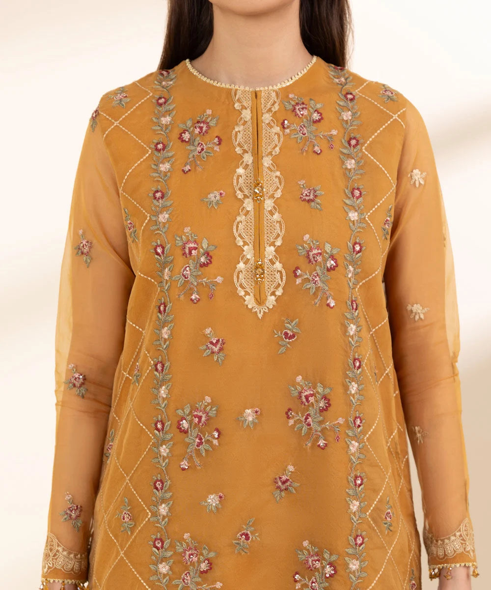Sapphire 3Pc Embroidered Organza Suit U3FELX25V225 gulbuy.com
