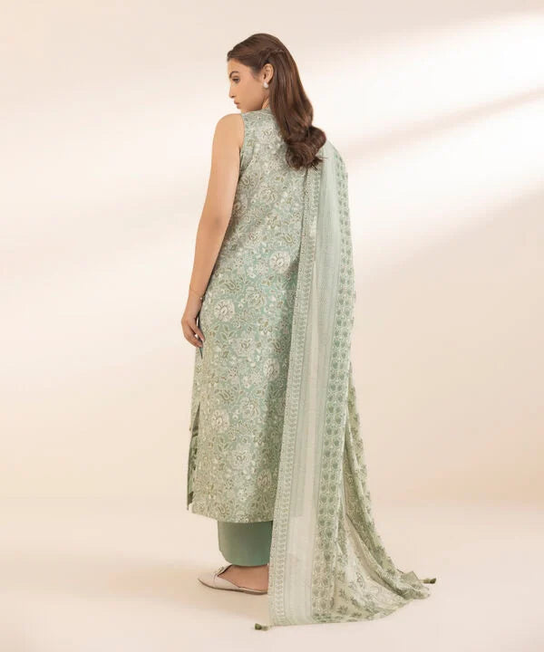 Sapphire 3Pc Embroidered lawn Suit U3PEDY25V023 gulbuy.com