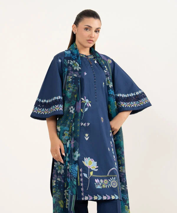 Sapphire 2Pc Embroidered Lawn Suit U3PESG25V528 gulbuy.com