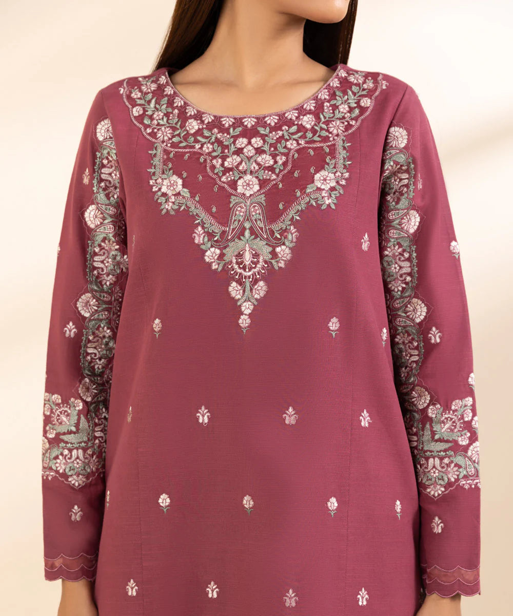 SAPPHIRE 3Pc Embroidered Khaddar Suit U3PEST24V932 gulbuy.com