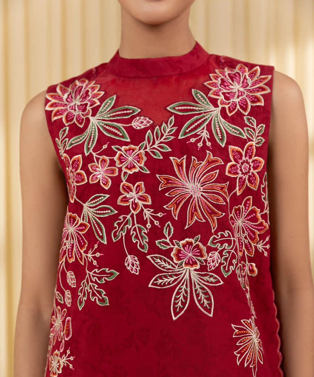 Sapphire 3Pc Embroidered Jacquard Suit U3PEST25V313 gulbuy.com