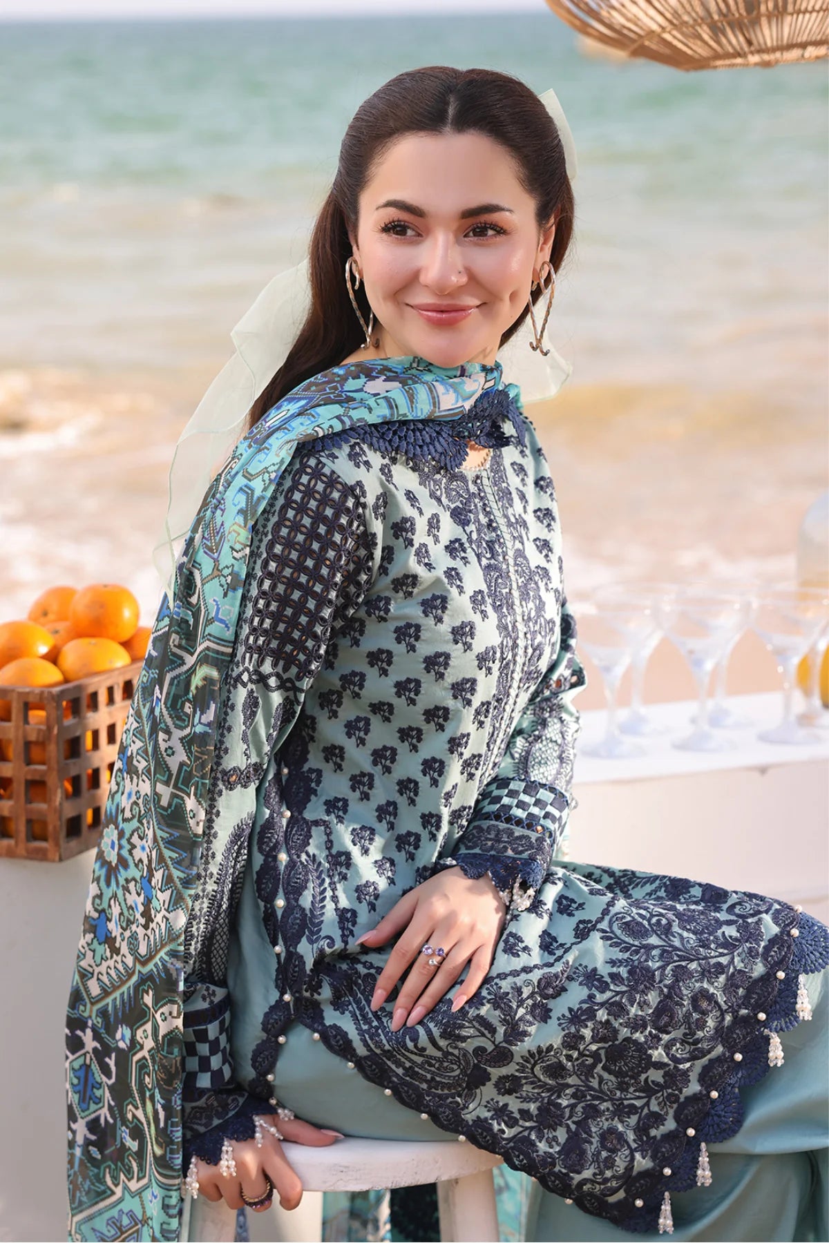 Imrozia 3Pc Embroidered Lawn Suit SL 75 A Parizay gulbuy.com