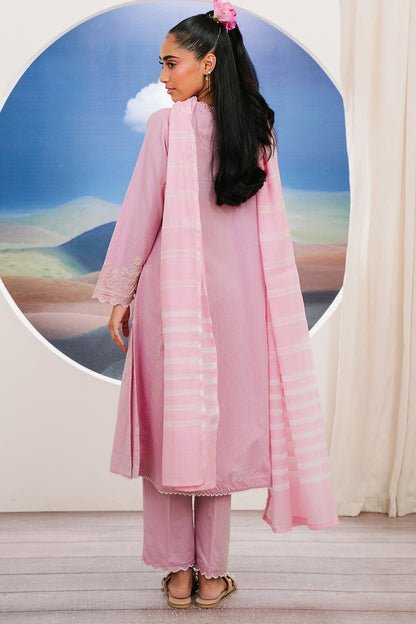 Zellbury Chambray Embroidered Kurta Dupatta Trouser (WPC2331263)