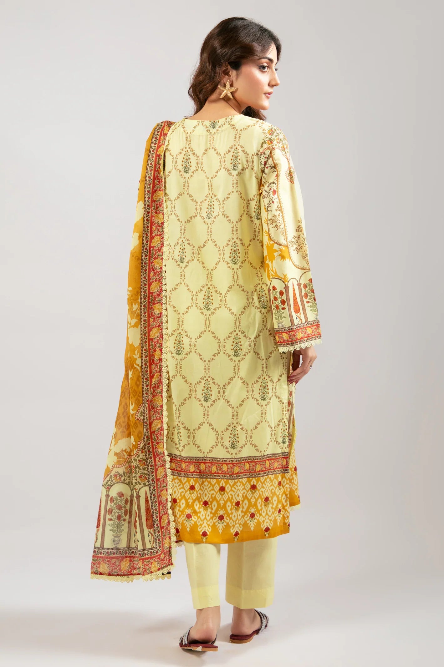 Diners 3Pc Printed Lawn Suit WU31943