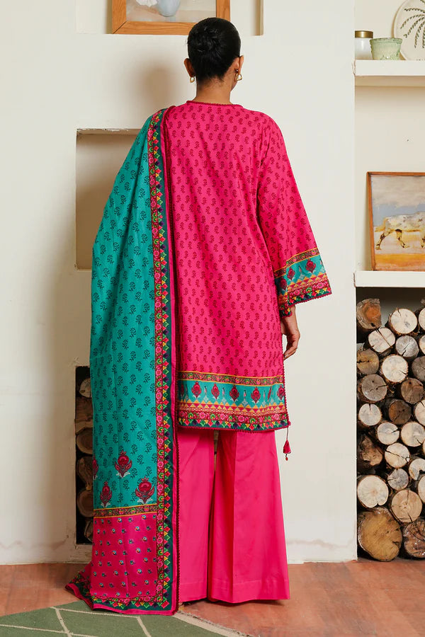 Zellbury 3Pc Printed Cambric Suit 0123 gulbuy.com