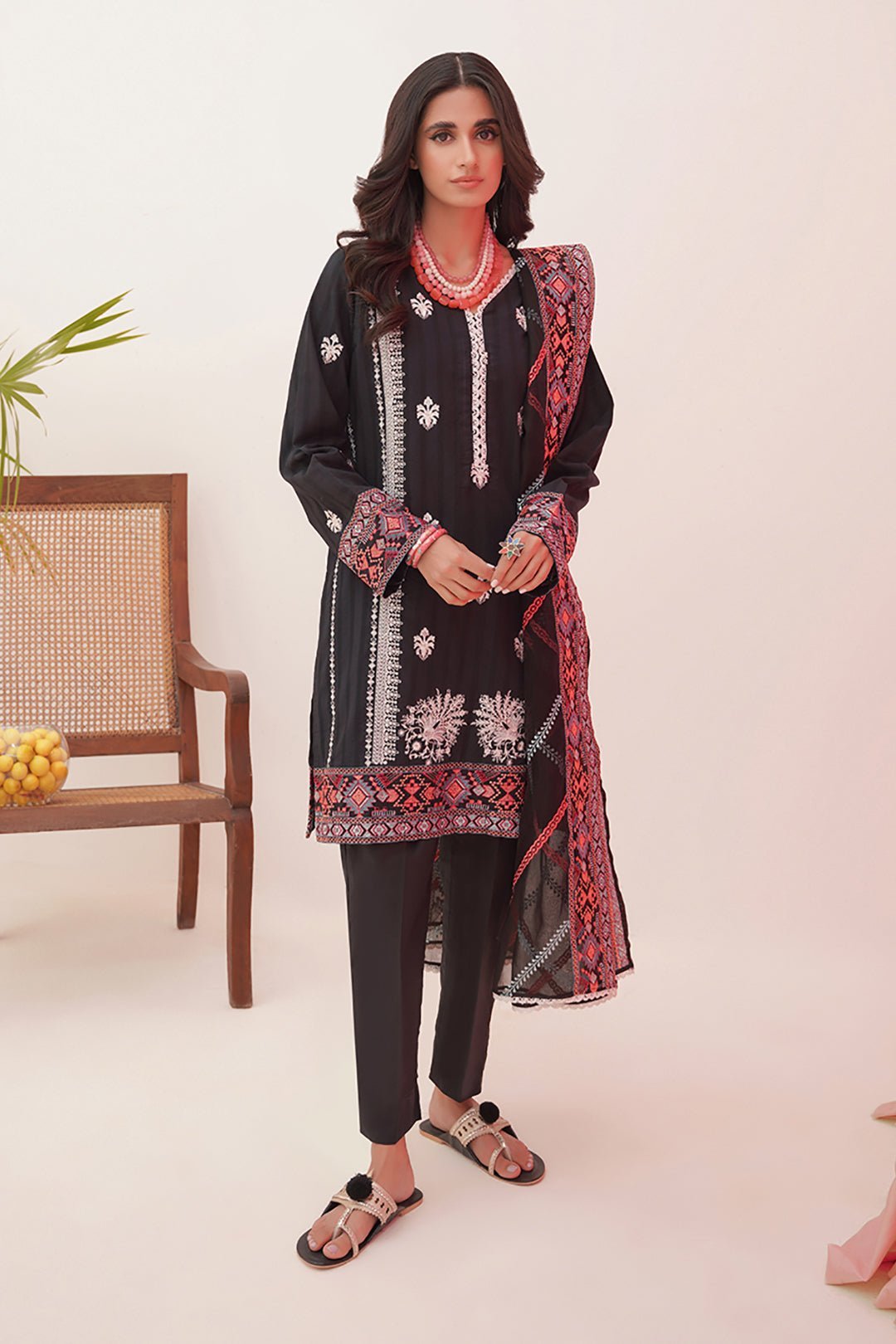 Zellbury 3Pc Embroidered Lawn Suit 0360 L gulbuy.com