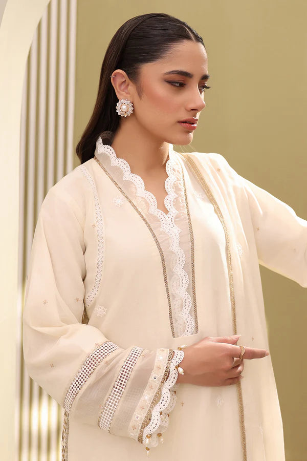 Zellbury 3Pc Embroidered Chiffon Suit 0282 gulbuy.com