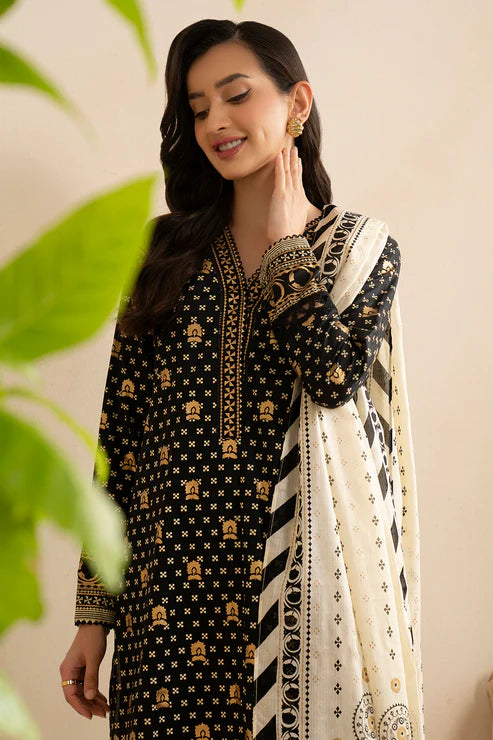 Zellbury 3Pc Printed Lawn Suit 0395 gulbuy.com