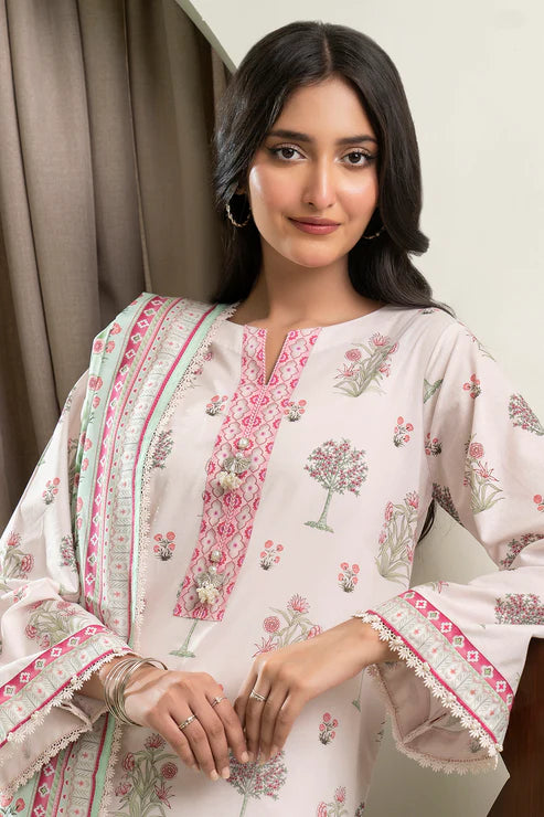 Zellbury 3Pc Printed Lawn Suit 0442 gulbuy.com