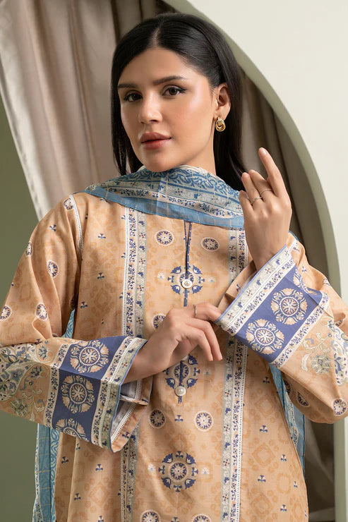 Zellbury 3Pc Printed Lawn Suit 0507 gulbuy.com