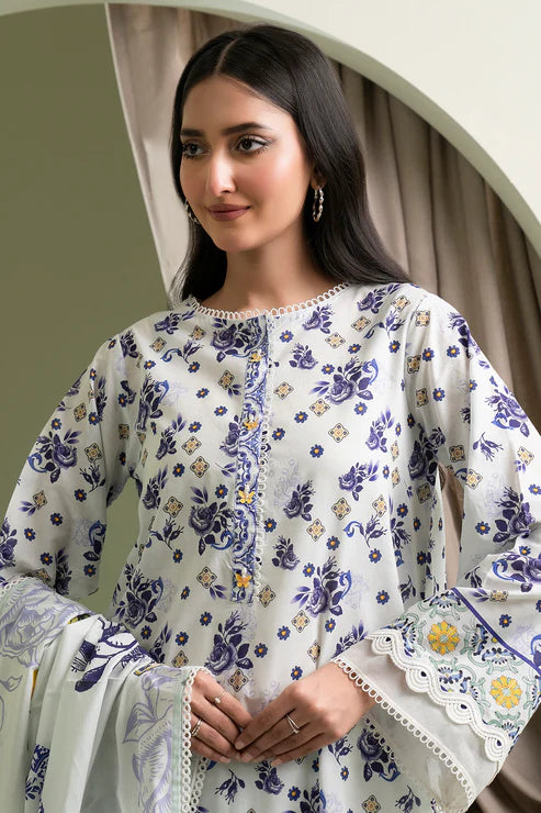 Zellbury 3Pc Printed Lawn Suit 0509 gulbuy.com