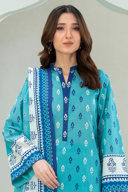Zellbury 3Pc Printed Lawn Suit 0573 gulbuy.com