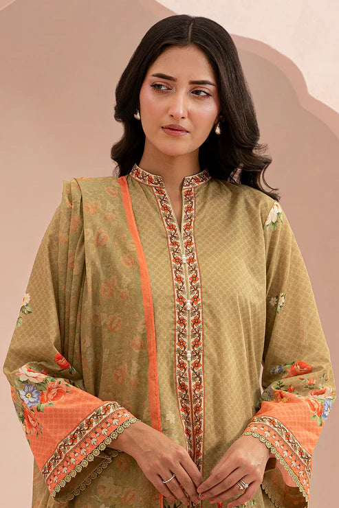 Zellbury 3Pc Printed Lawn Suit 0670 gulbuy.com