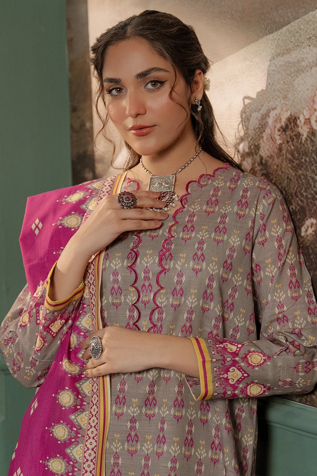 Zellbury 3Pc Printed khaddar Suit 0116876 | WUW24X20332 gulbuy.com