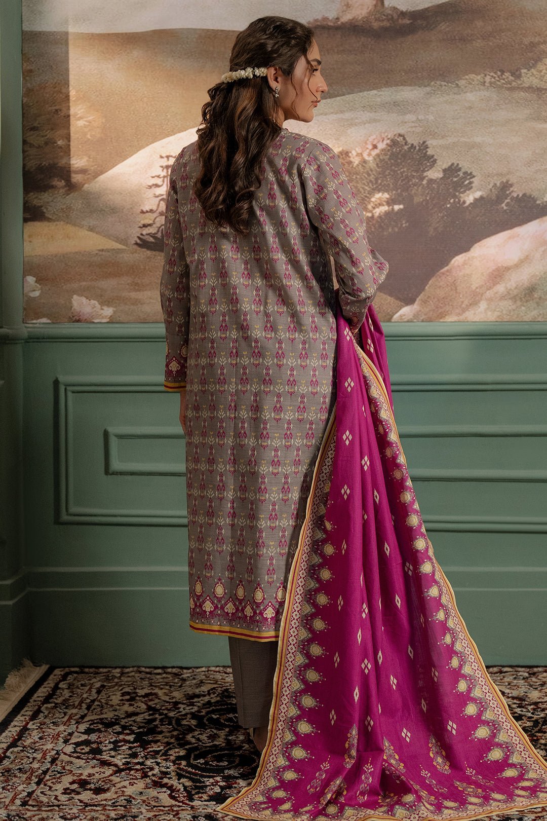 Zellbury 3Pc Printed khaddar Suit 0116876 | WUW24X20332 gulbuy.com