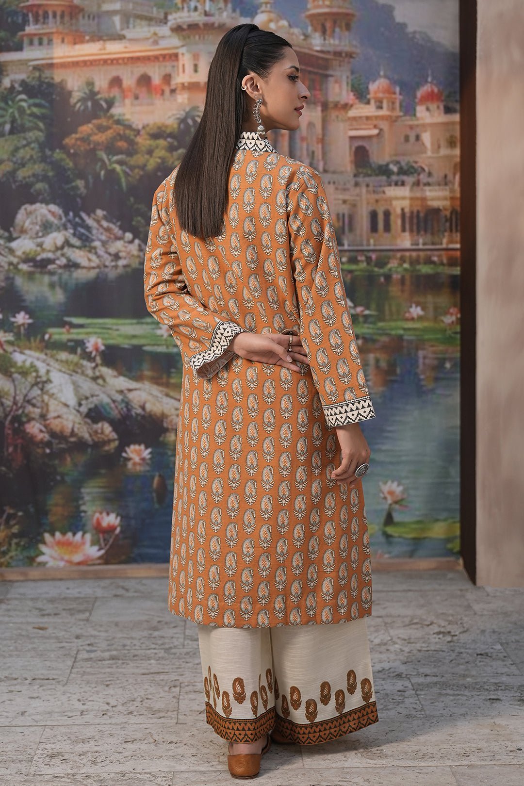 Zellbury 2Pc Printed Khaddar Suit 0116886 | WUW24X20339 gulbuy.com